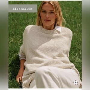 Jenni Kayne Cruise Cocoon Crewneck Natural Size Small